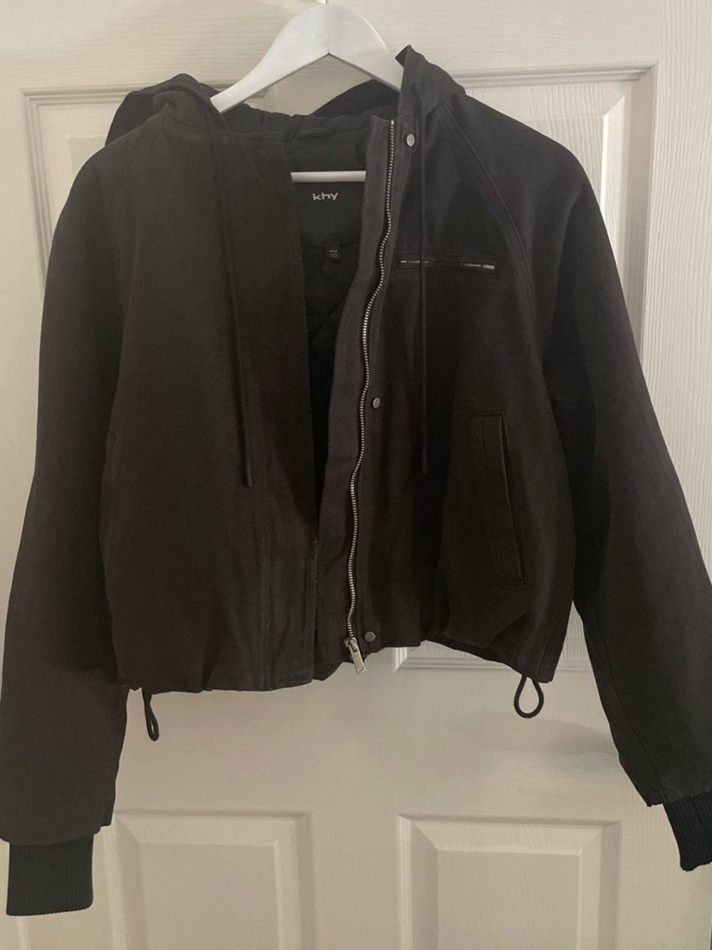 Key Black Canvas Hooded Jacket
